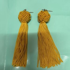 Elegant Gold Tassel Earrings